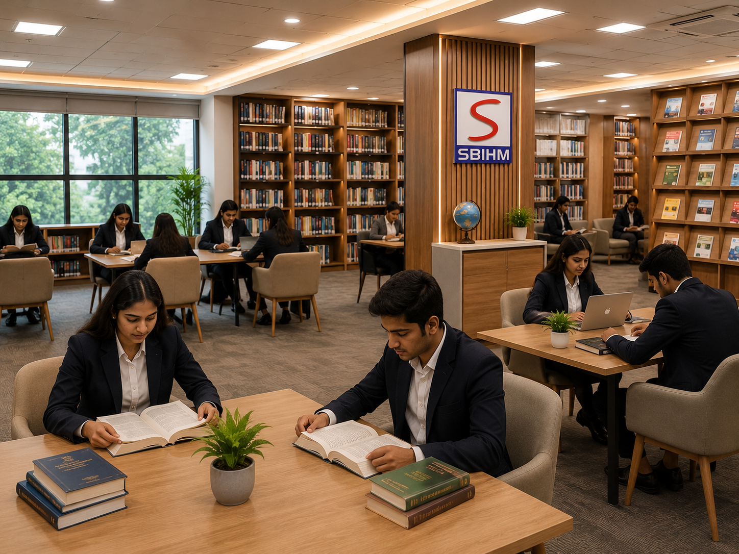 SBIHM library and study resource centre for Travel & Tourism Management students